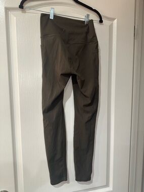 Ethos High-Waist Olive Green Active Leggings-NEW